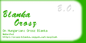 blanka orosz business card